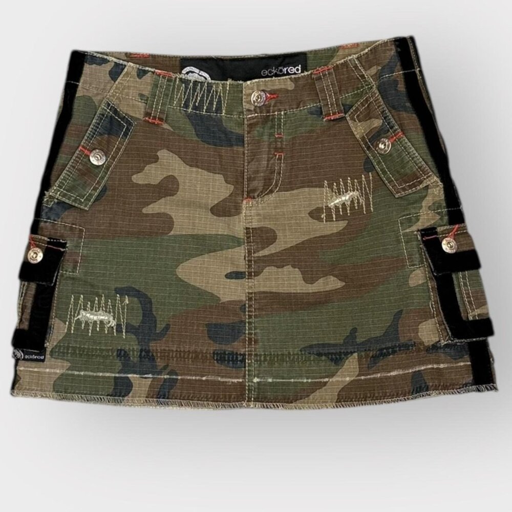 Camouflage Mini Cargo Skirt – Y2K Streetwear